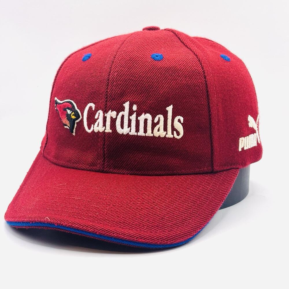 Vintage Arizona Cardinals NFL Pro Line Puma Strap Back Hat Red OSFA